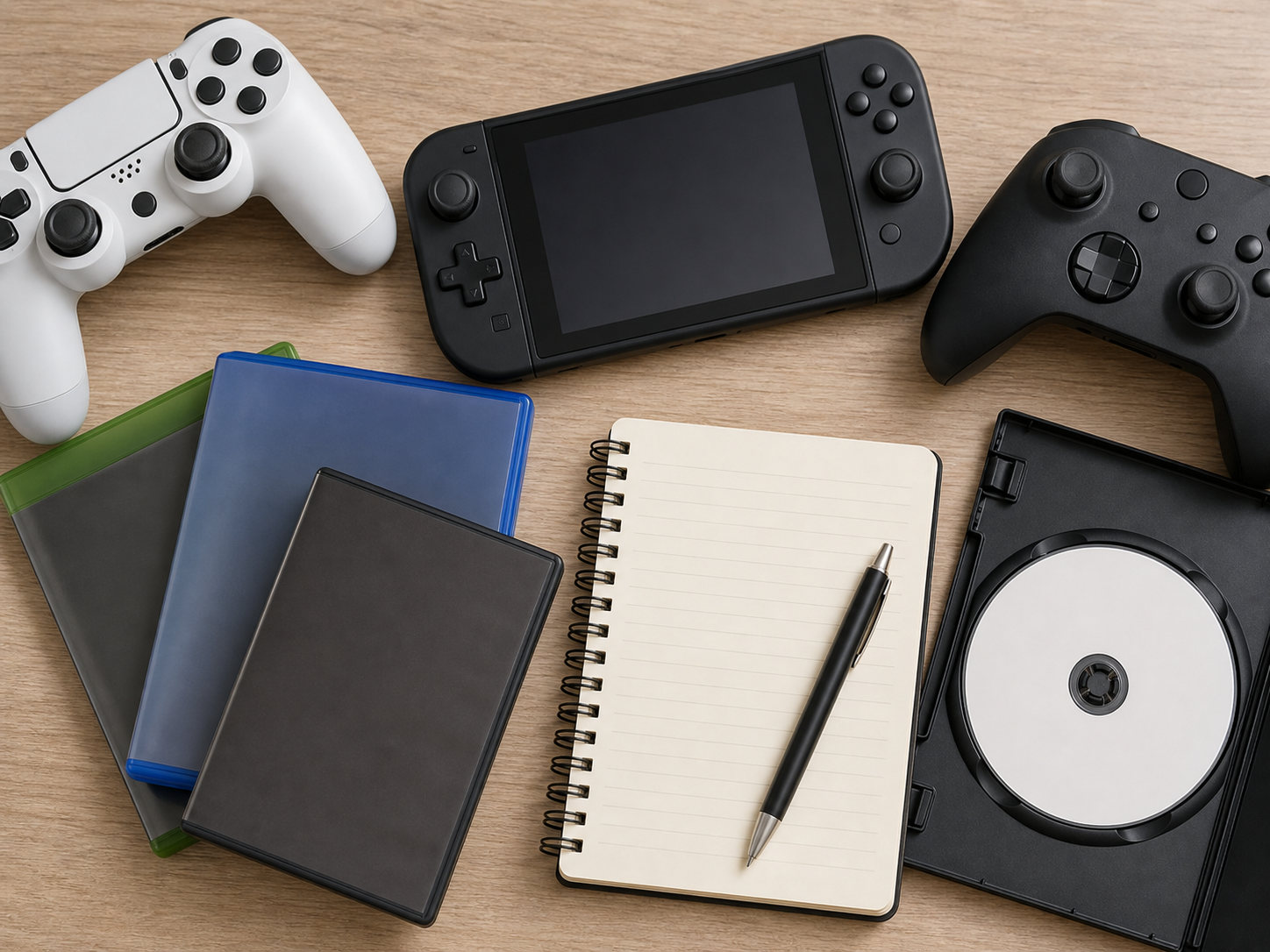 Controllers, handheld gaming device and blank game cases arranged for compatibility checks