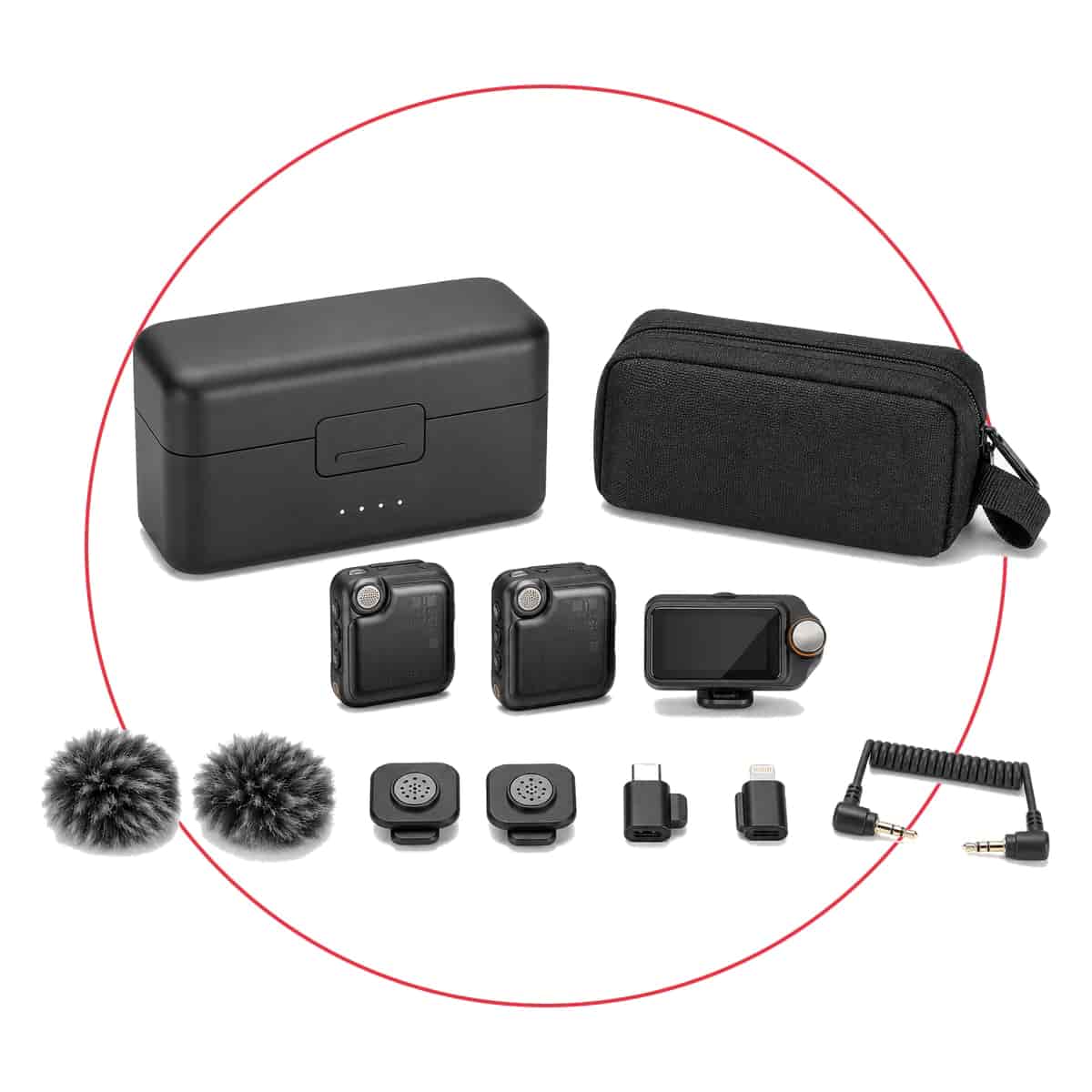DJI Mic 2 2-Person Wireless Microphone System (Charging Case, Shadow Black)