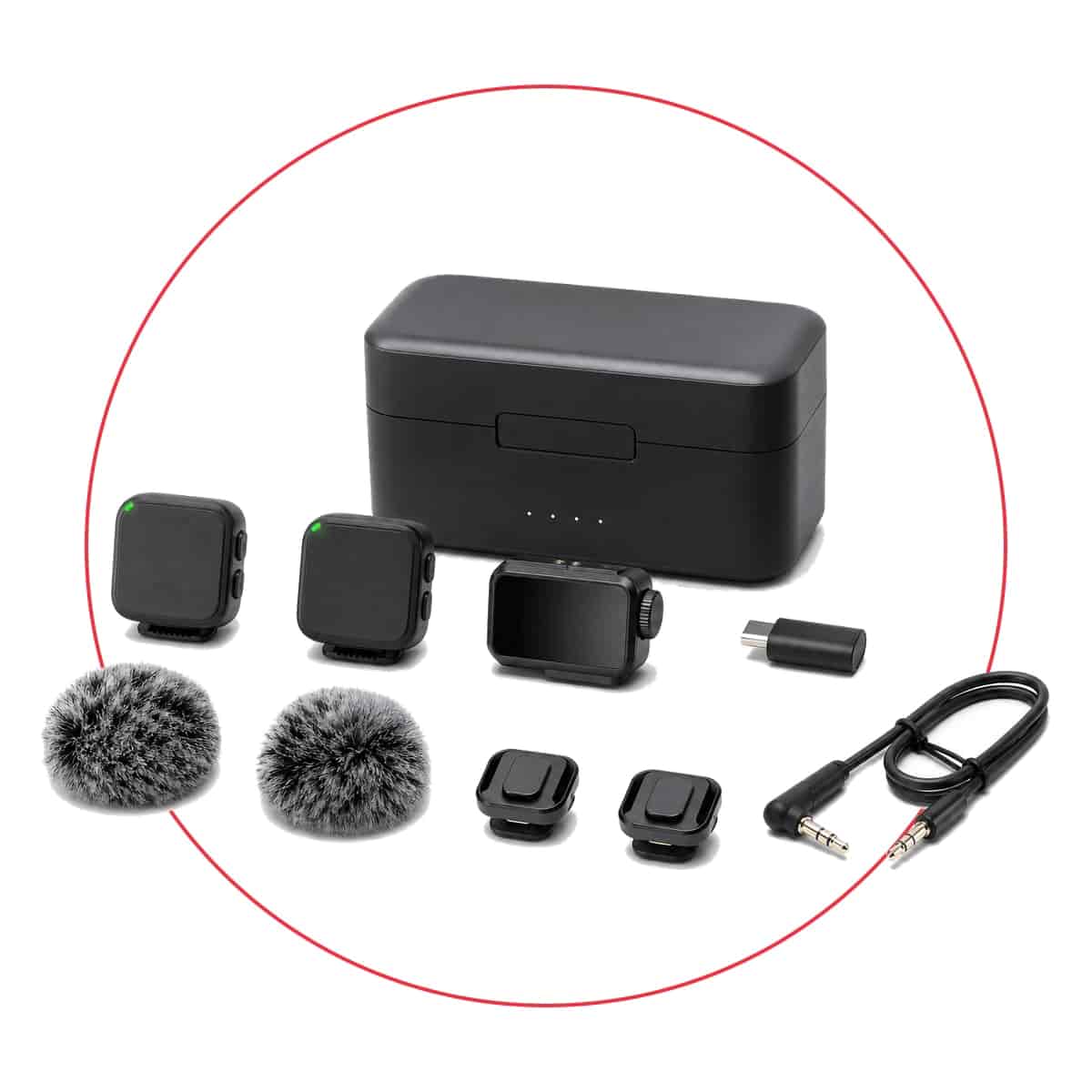DJI Mic Mini (2 TX + 1 RX + Charging Case, Infinity Black)