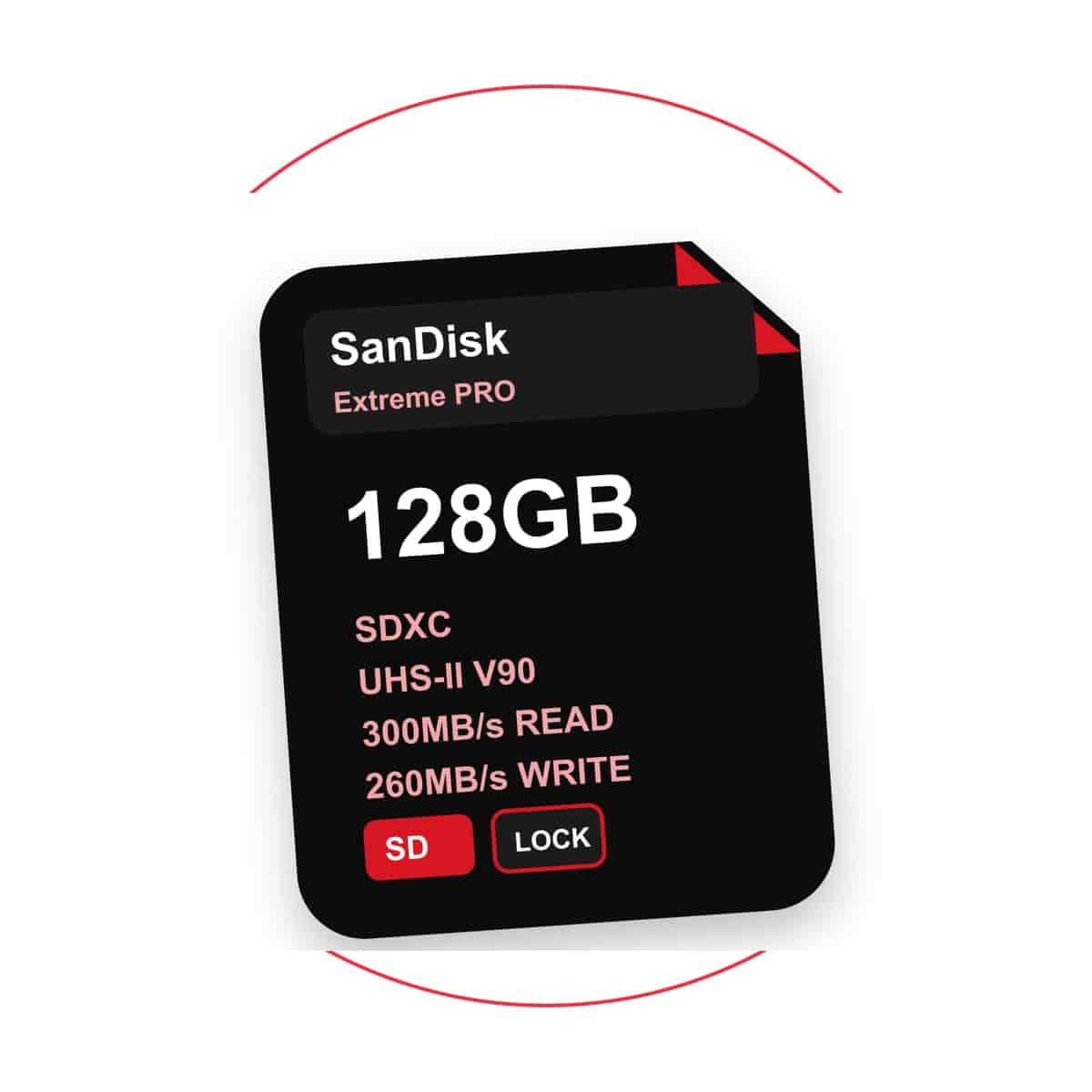 SanDisk 128GB Extreme PRO UHS-II SDXC V90 Memory Card