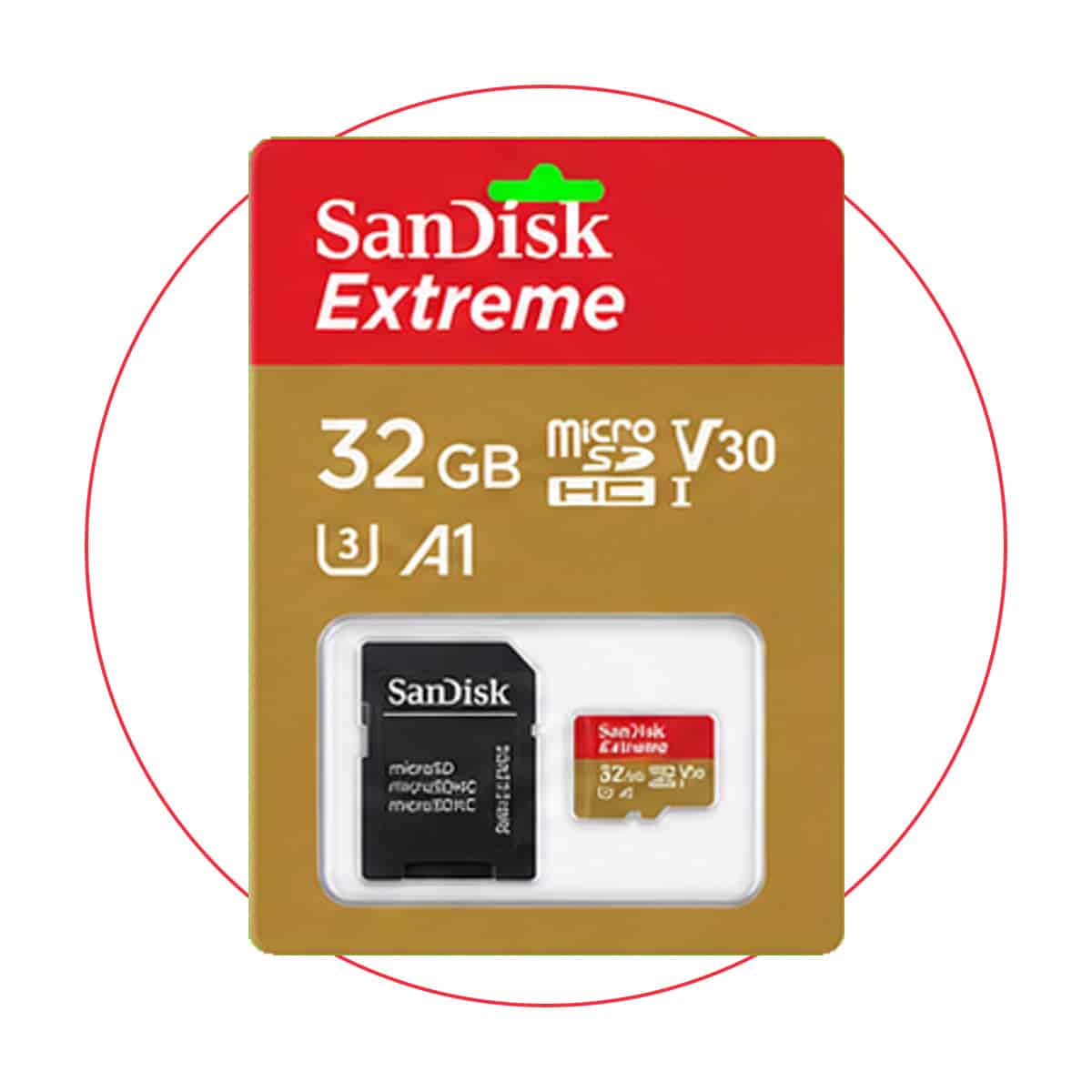 SanDisk Extreme 32GB UHS-I microSDHC Memory Card with SD Adapter