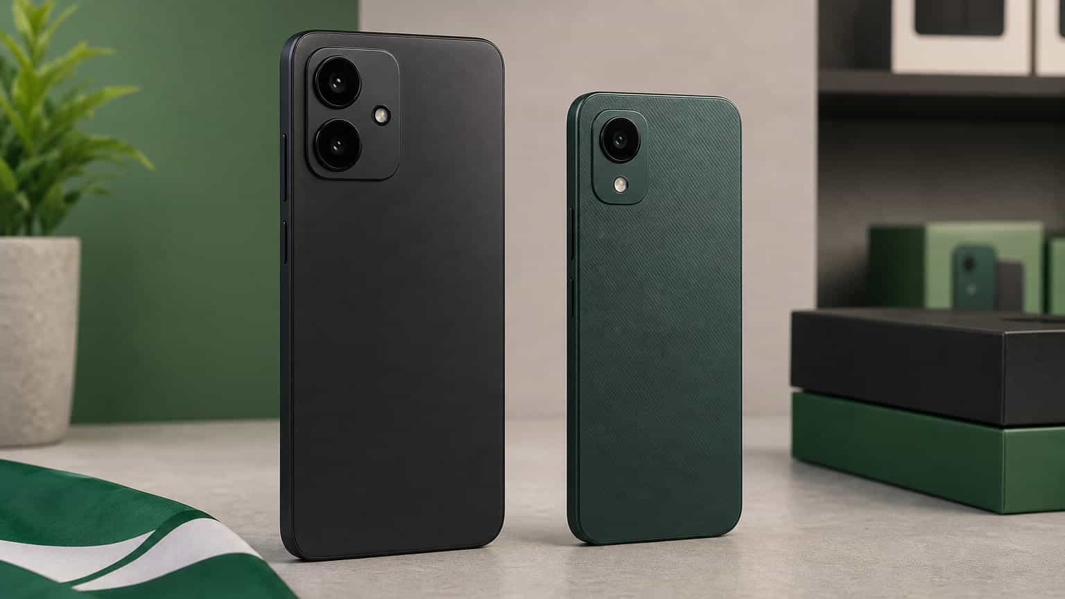 Two budget smartphones side by side for an Infinix Hot 50i vs Smart 10 HD comparison