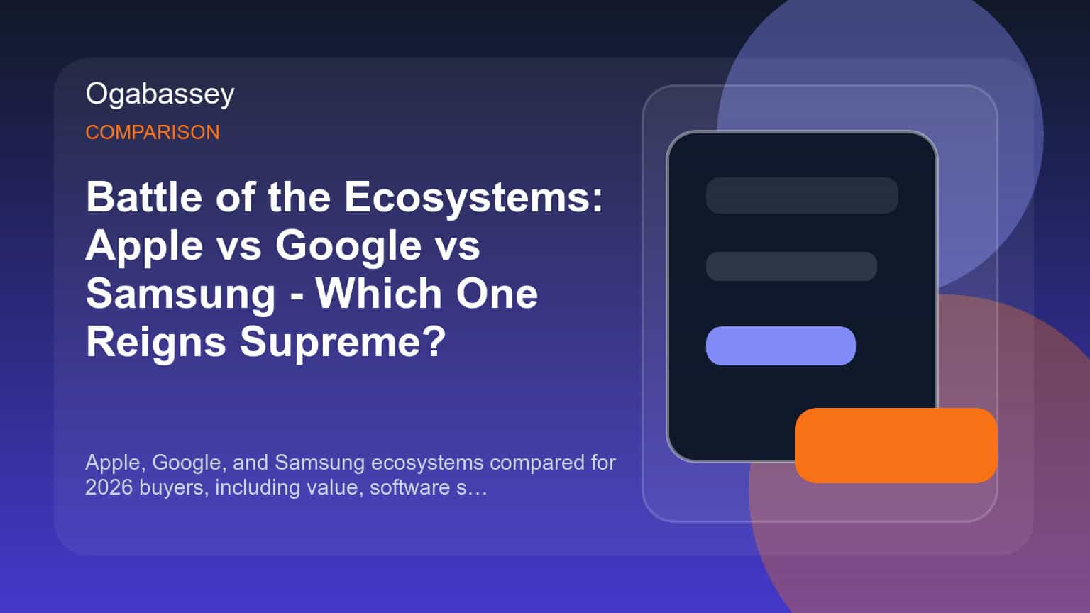 Battle of the Ecosystems: Apple vs Google vs Samsung - Which One Reigns Supreme?