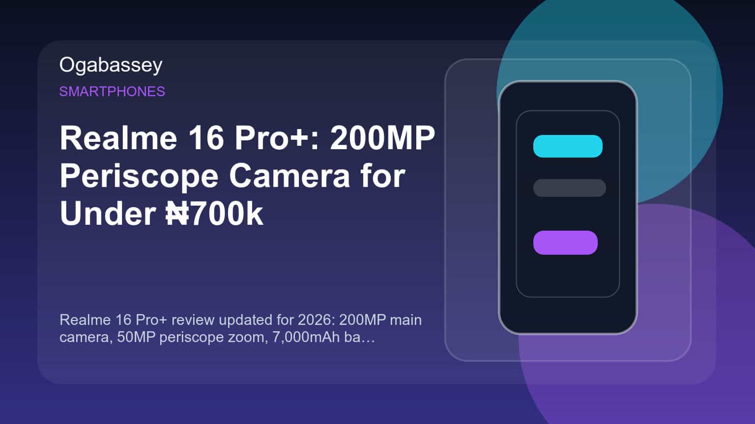 Realme 16 Pro+: 200MP Periscope Camera for Under ₦700k