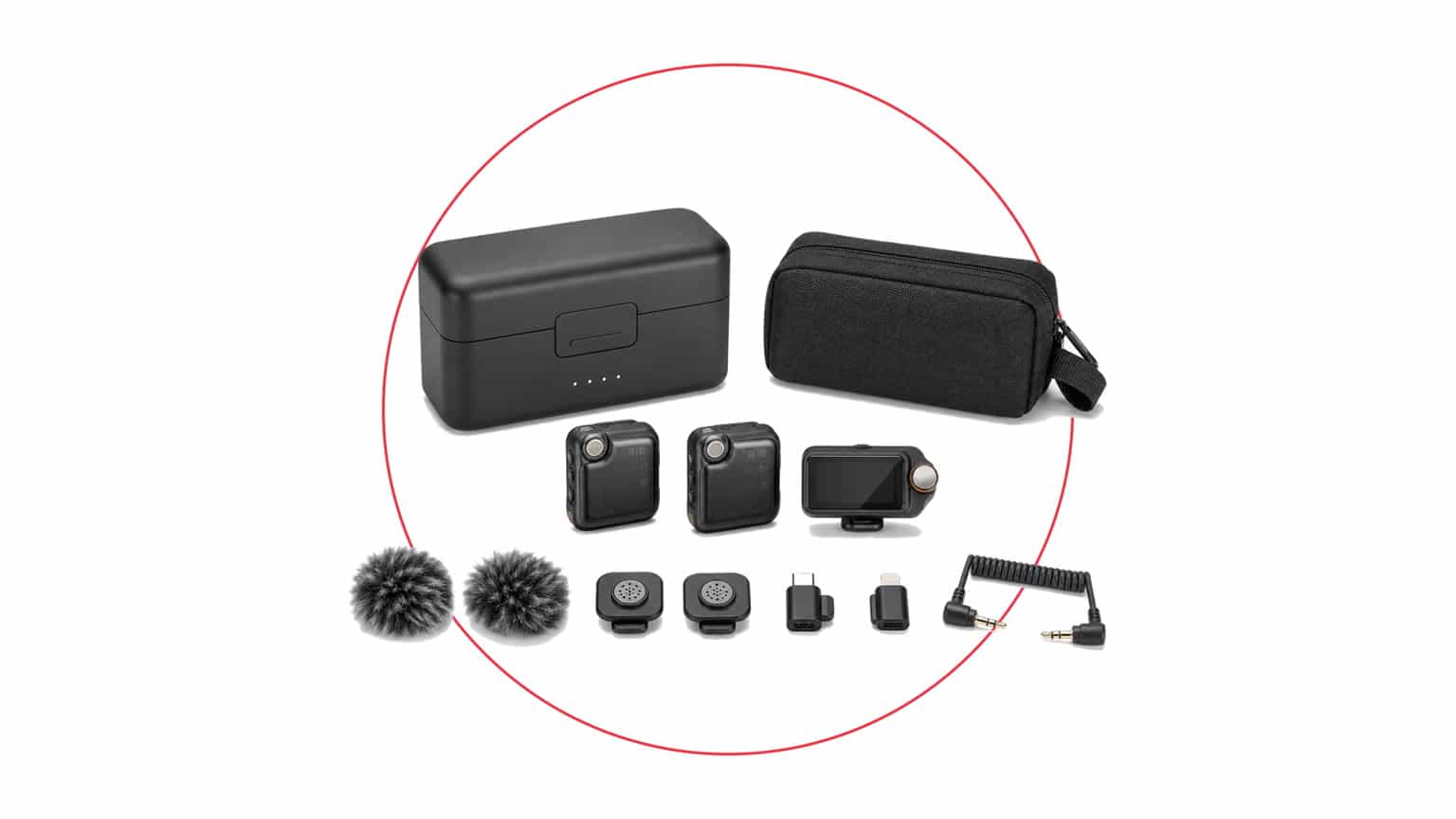 DJI Mic 2 two-person wireless microphone kit with charging case for Nigerian creators