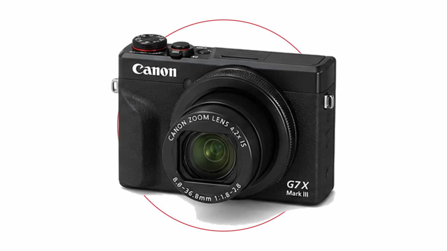 Canon PowerShot G7 X Mark III compact camera arranged with creator accessories