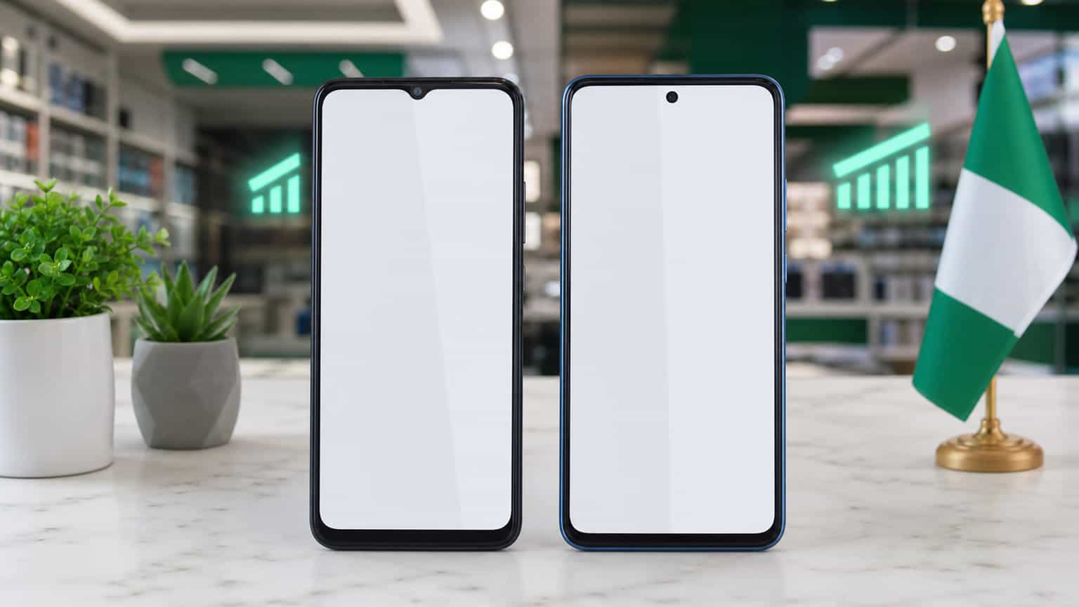 Two Xiaomi budget smartphones displayed side by side for a Redmi 15C versus Redmi 15C 5G buying decision