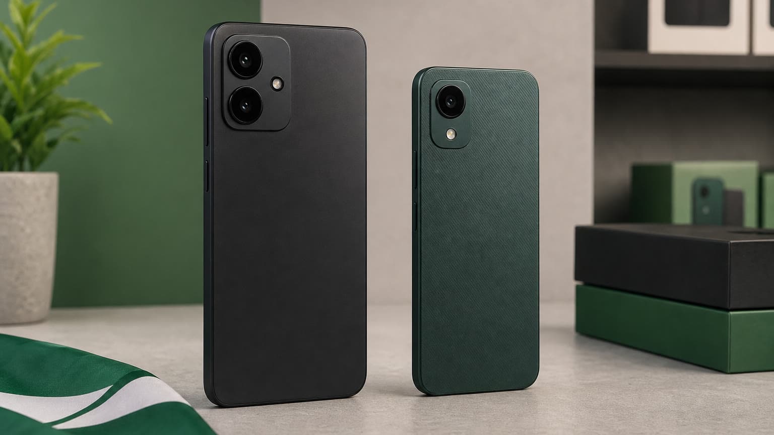 Two budget smartphones side by side for an Infinix Hot 50i vs Smart 10 HD comparison