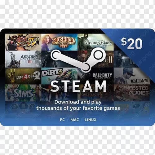 Steam Wallet Gift Card $20