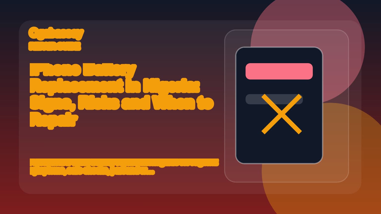 iPhone Battery Replacement in Nigeria: Signs, Risks and When to Repair