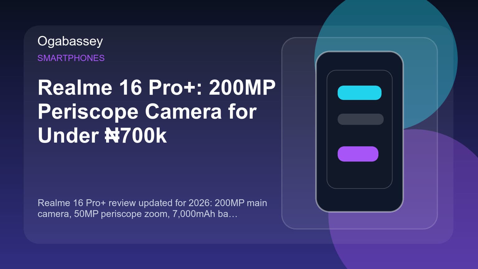 Realme 16 Pro+: 200MP Periscope Camera for Under ₦700k Ogabassey feature image