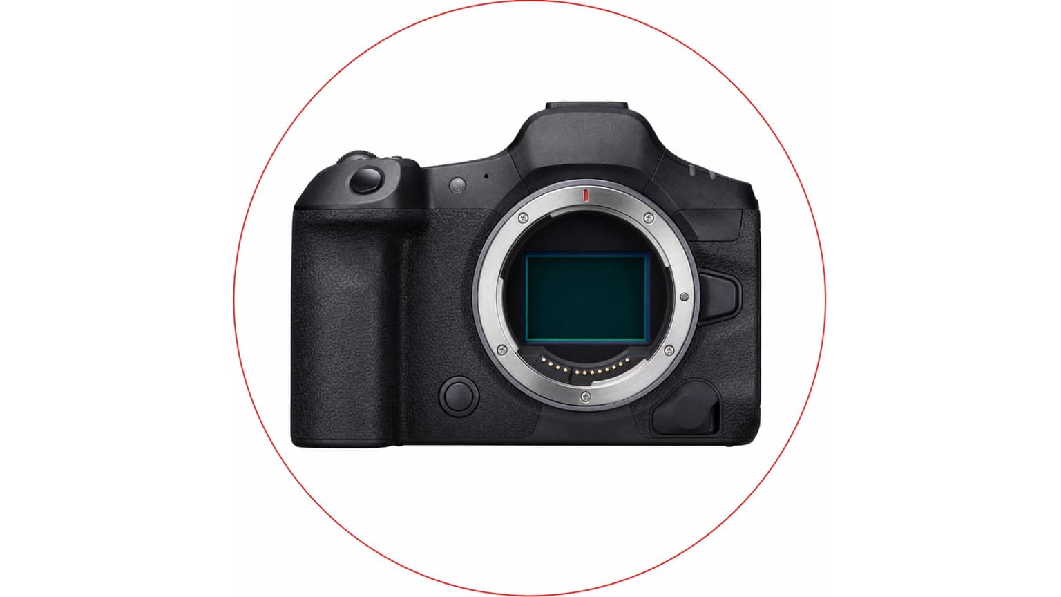Canon EOS R5 Mark II camera body styled for a professional buying guide