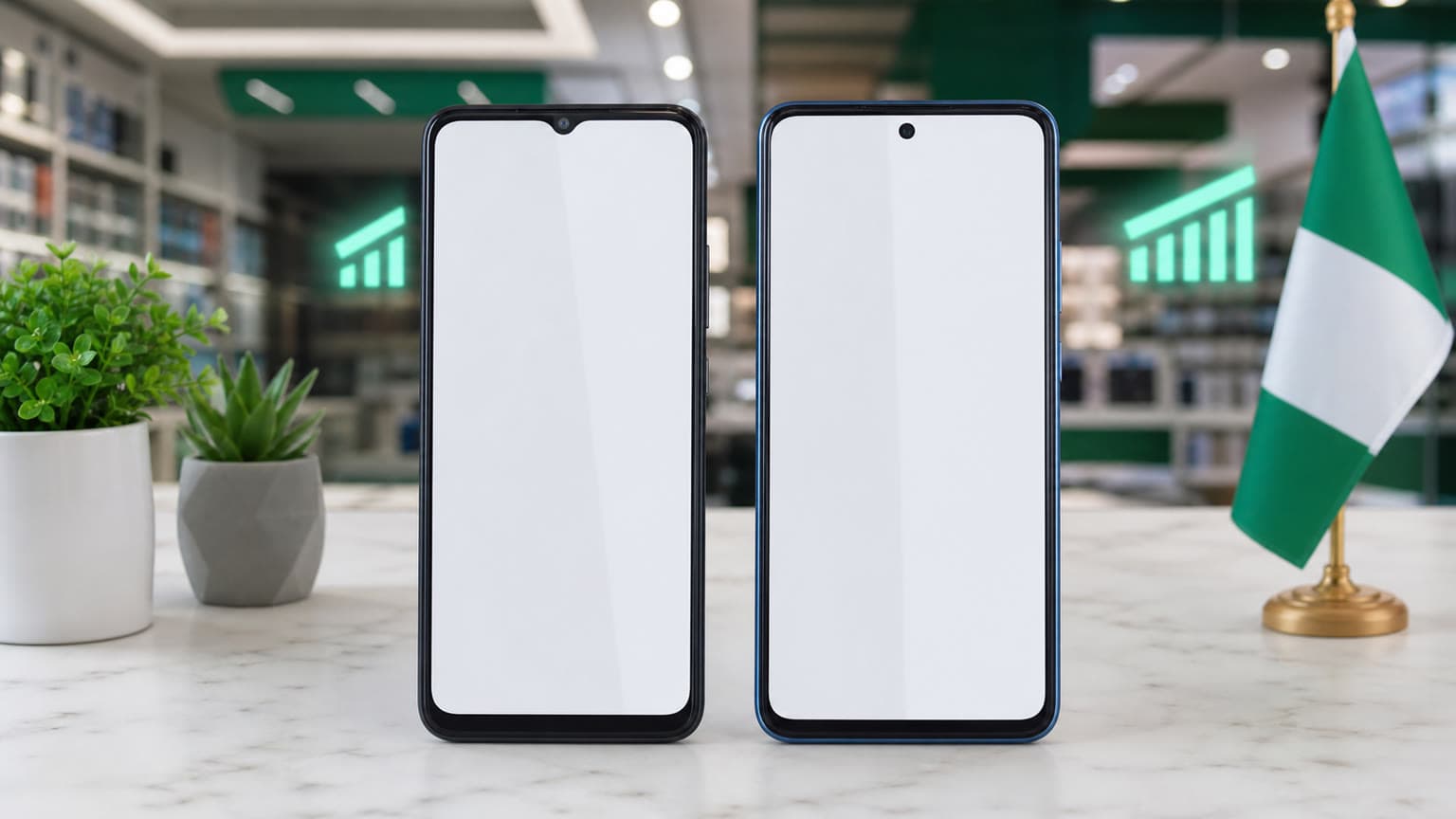 Two Xiaomi budget smartphones displayed side by side for a Redmi 15C versus Redmi 15C 5G buying decision