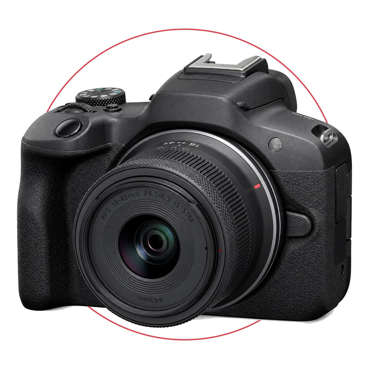 Canon EOS R100 with RF-S18-45mm F4.5-6.3 IS STM Lens Kit