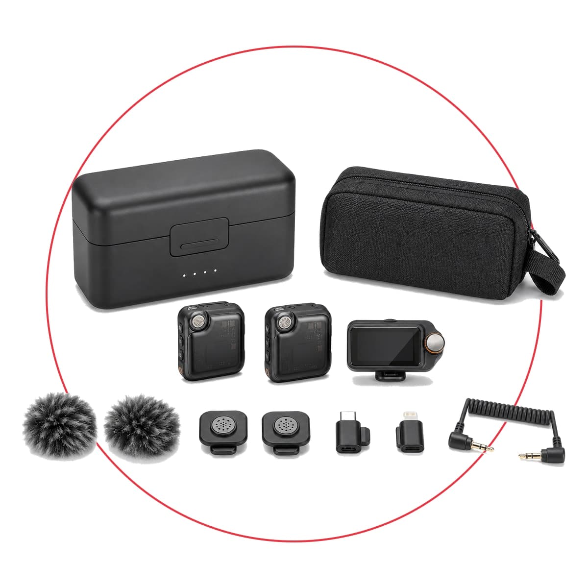 DJI Mic 2 2-Person Wireless Microphone System (Charging Case, Shadow Black)