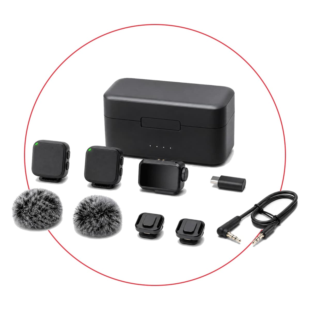 DJI Mic Mini (2 TX + 1 RX + Charging Case, Infinity Black)