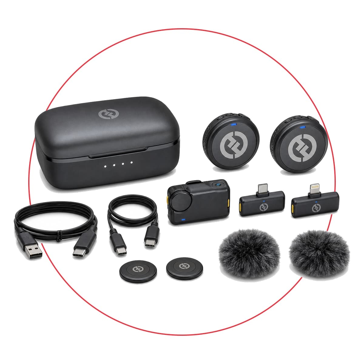 Hollyland LARK M2 DUO Wireless Combo Microphone System (Shine Charcoal)