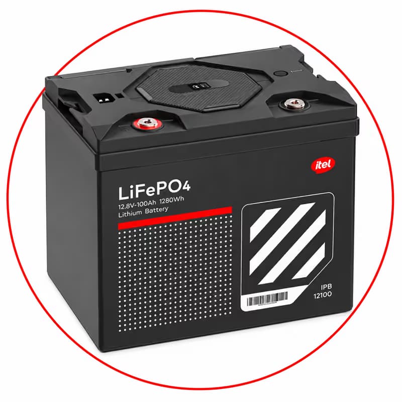 itel IPB-12100 1.28kWh 12V Lithium Battery