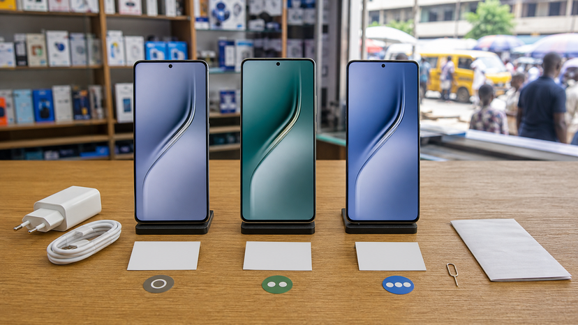 Comparison diagram showing Tecno Camon 40, Camon 40 Pro and Camon 40 Pro 5G buyer differences
