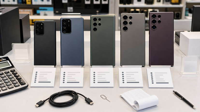 Samsung Galaxy S21 Ultra alternatives comparison chart with S22 Ultra, S23 Ultra, S24 Ultra, and S26 Ultra