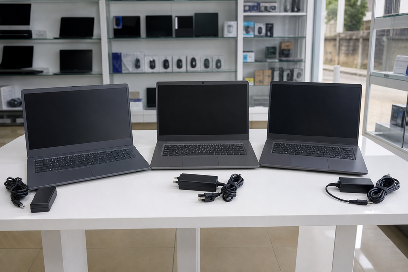 Three business laptops on a comparison table for Dell Latitude alternatives