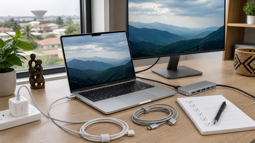 MacBook Air external display and charging setup checklist