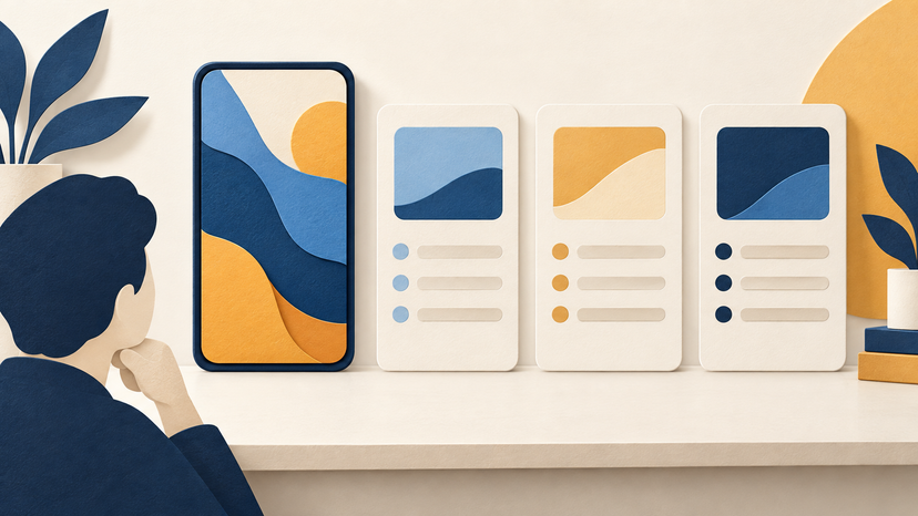Abstract illustration of comparing smartphone buying priorities