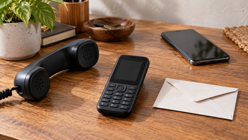 Conceptual illustration of voice calling and text messaging as separate phone buying needs